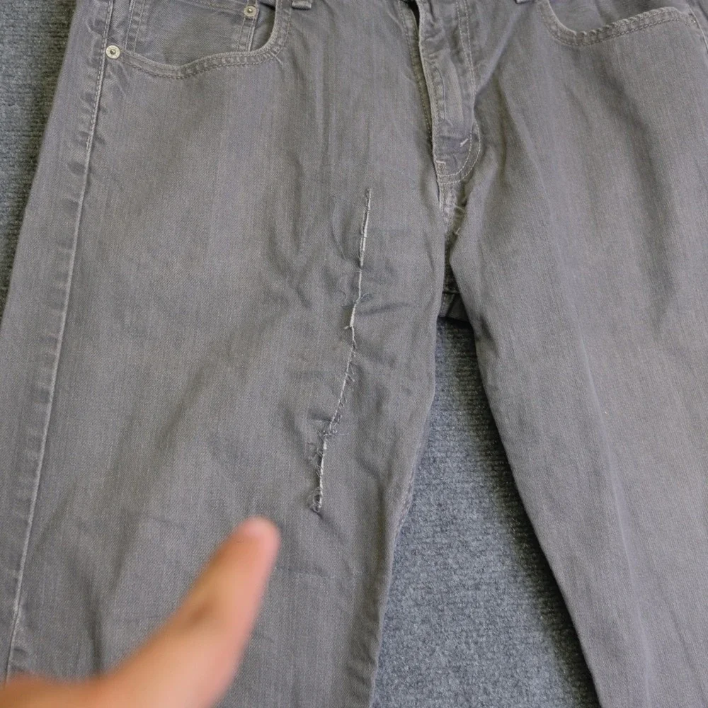 Levis 569 Loose Straight Leg Jeans Mens 34x32 Gray‎ Denim Relaxed Fit Casual